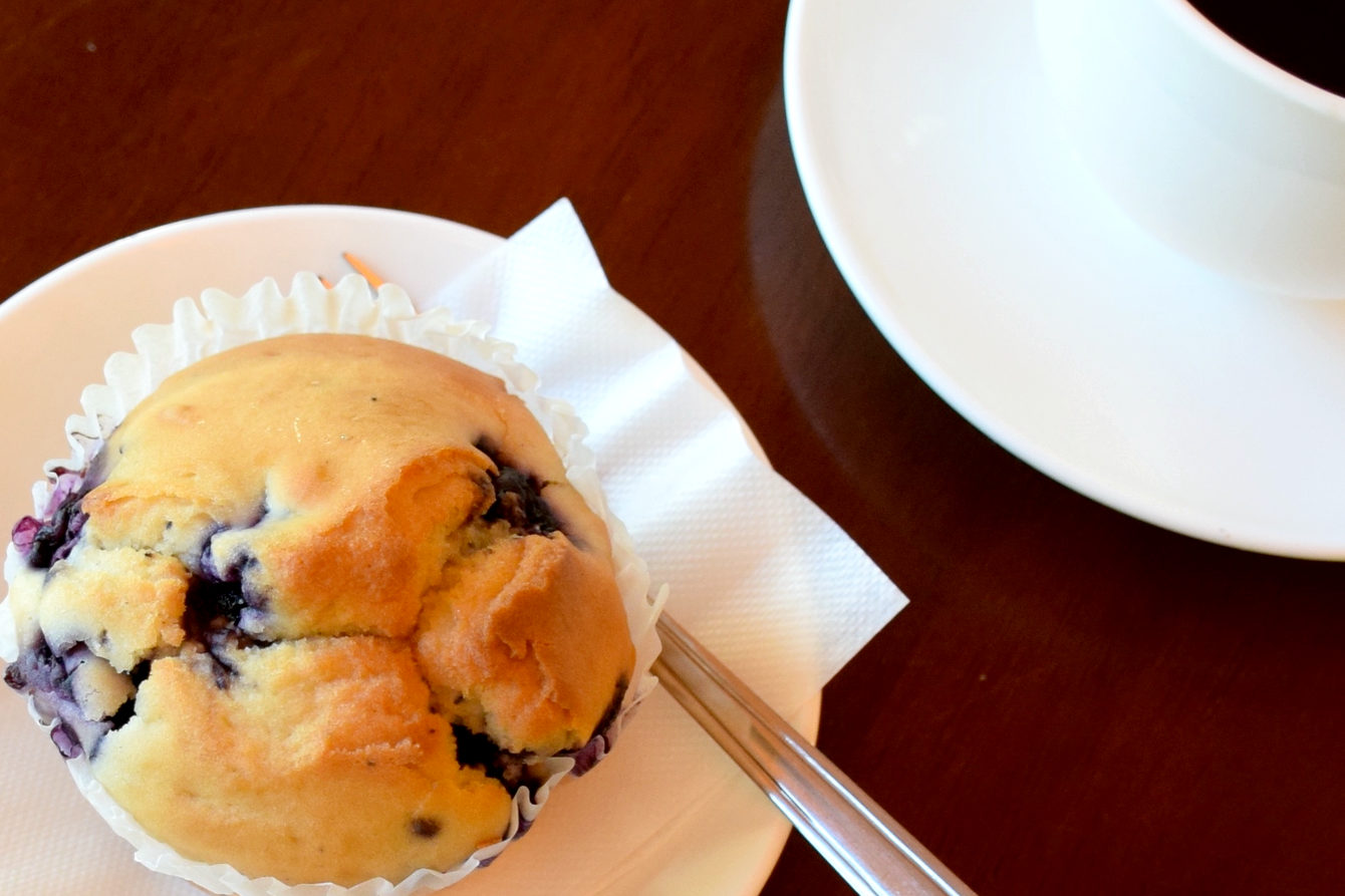 Blueberry muffin（いわき市平のコーヒーと紅茶・ランチとケーキのノルウェーカフェです）